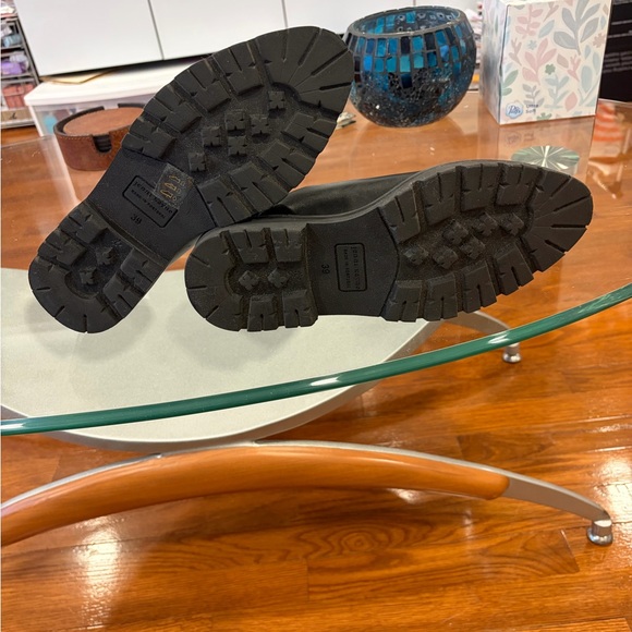 Jenni Kayne Leather Lug Mules Size 9 Black 39 NWOB - Picture 6 of 15